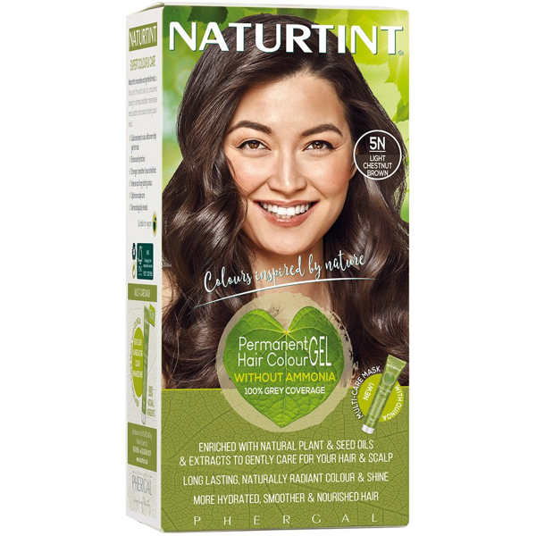 NATURTINT, ilgalaikiai plaukų dažai be amoniako, LIGHT CHESTNUT BROWN 5N, 170 ml NATURTINT, ilgalaikiai plaukų dažai be amoniako, LIGHT CHESTNUT BROWN 5N, 170 ml
