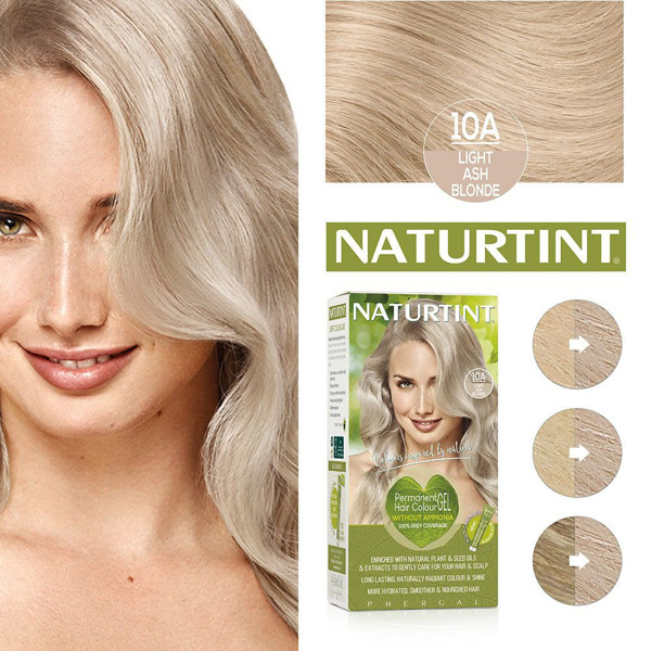NATURTINT, ilgalaikiai plaukų dažai be amoniako, LIGHT ASH BLONDE 10A, 170 ml NATURTINT, ilgalaikiai plaukų dažai be amoniako, LIGHT ASH BLONDE 10A, 170 ml