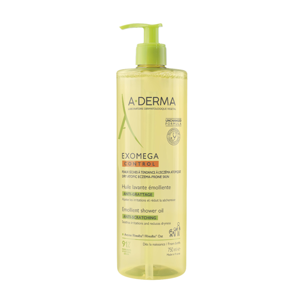 A-DERMA EXOMEGA CONT., dušo aliejus, 750ml, 1 vnt. paveikslėlis