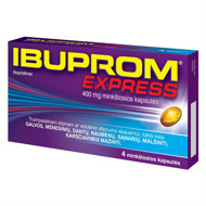 Ibuprom Express 400mg minkštos caps. N4 (US Pharmacia) paveikslėlis