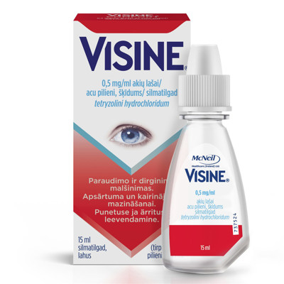Visine 0,5 mg/ml akių lašai (tirpalas) 15ml (McNeil Healthcare) paveikslėlis
