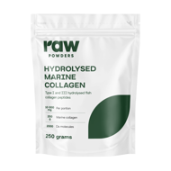 RAW POWDERS HIDROLIZUOTAS JŪRINIS KOLAGENAS milteliai, 250 g