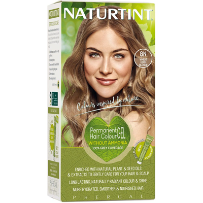 NATURTINT, ilgalaikiai plaukų dažai be amoniako, WHEAT GERM BLONDE 8N, 170 ml