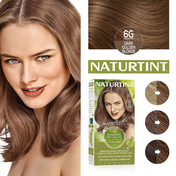 NATURTINT, ilgalaikiai plaukų dažai be amoniako, DARK GOLDEN BLONDE 6G, 170 NATURTINT, ilgalaikiai plaukų dažai be amoniako, DARK GOLDEN BLONDE 6G, 170