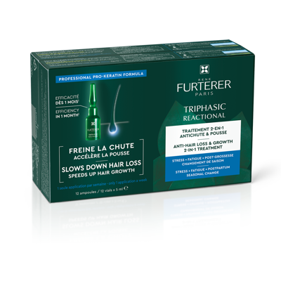 RENE FURTERER, TRIPHASIC, serumas reakciniam plaukų slinkimui, 2in1, 12x5 ml paveikslėlis