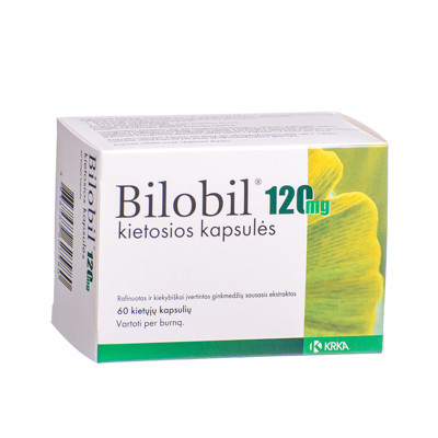 BILOBIL, 120 mg, kietosios kapsulės, N60  paveikslėlis