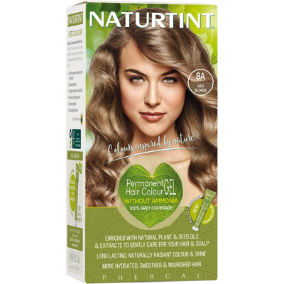 NATURTINT, ilgalaikiai plaukų dažai be amoniako, ASH BLONDE 8A, 170 ml