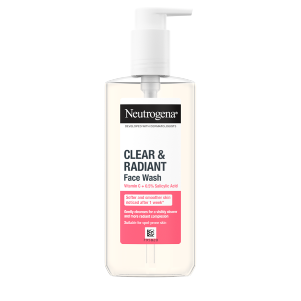 NEUTROGENA CLEAR & RADIANT, veido prausiklis, 200 ml paveikslėlis