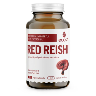 ECOSH Red Reishi, 90 kapsulių paveikslėlis