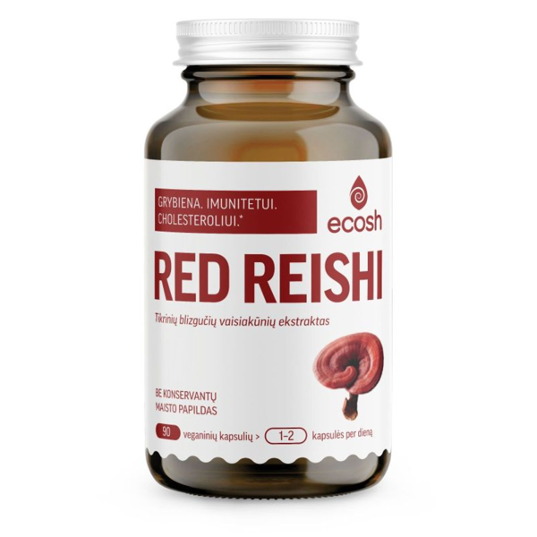 ECOSH Red Reishi, 90 kapsulių paveikslėlis ECOSH Red Reishi, 90 kapsulių paveikslėlis