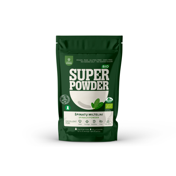 URBAN FOOD milteliai ŠPINATŲ MILTELIAI - EKOLOGIŠKI, 100 g