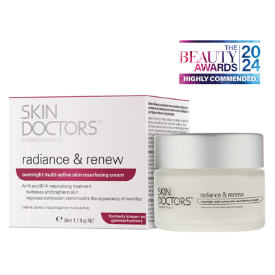 Skin Doctors, Radiance & Renew, rūgštinis pilingo kremas nuo odos nelygumų ir raukšlių, 50ml.