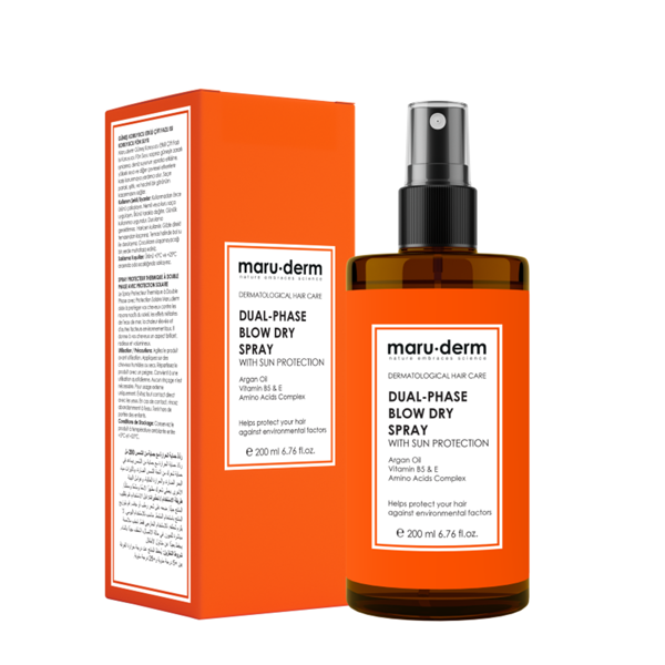 MARUDERM, dvifazis sausas plaukų purškiklis, su apsauga nuo karščio ir saulės, 200 ml paveikslėlis