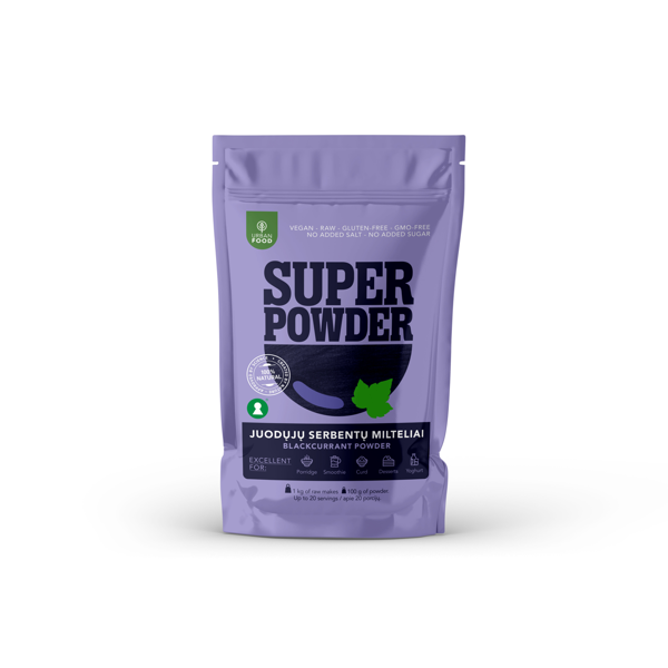 URBAN FOOD milteliai JUODŲJŲ SERBENTŲ MILTELIAI, 100 g