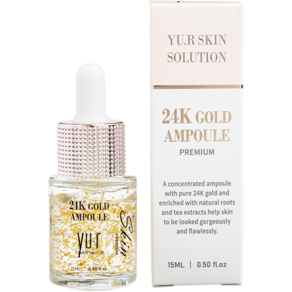 Yu.R Skin Solution – Veido serumas su 24K auksu 15ml