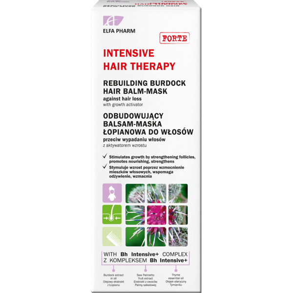 ELFA PHARM, varnalėšų balzamas kaukė, atstatomoji nuo plaukų slinkimo, 200 ml paveikslėlis