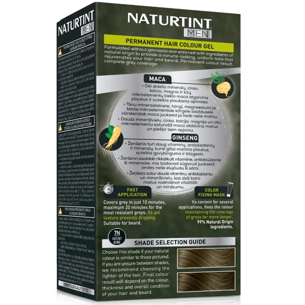 NATURTINT, Ilgalaikiai plaukų dažai be amoniako vyrams 7N HAZELNUT BLONDE, 150 ml NATURTINT, Ilgalaikiai plaukų dažai be amoniako vyrams 7N HAZELNUT BLONDE, 150 ml