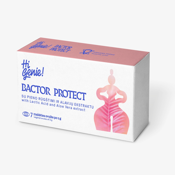 HI GENIE! BACTOR PROTECT, makšties ovulės, 2g, 7 vnt. paveikslėlis