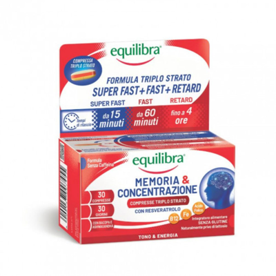 EQUILIBRA Atminčiai ir koncentracijai, 30 tablečių paveikslėlis