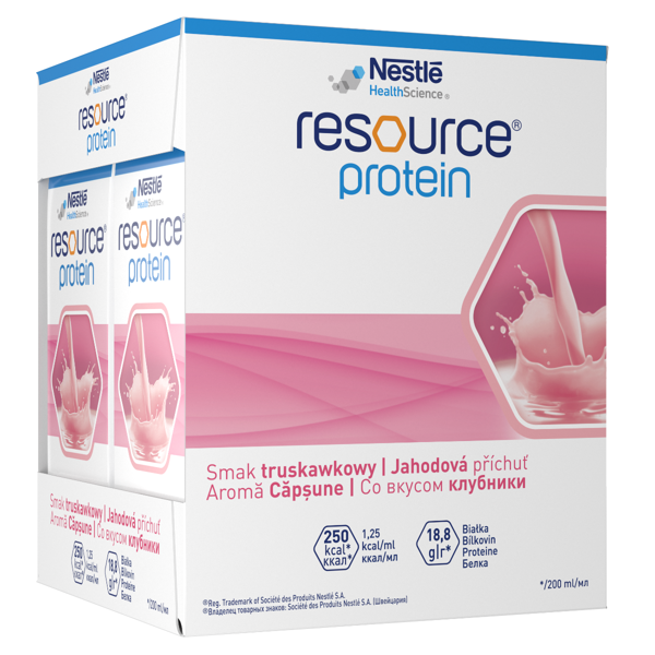 RESOURCE PROTEIN, braškių skonio gėrimas, 200ml, 4 vienetai paveikslėlis RESOURCE PROTEIN, braškių skonio gėrimas, 200ml, 4 vienetai paveikslėlis