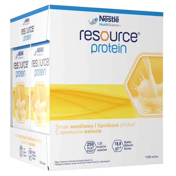 RESOURCE PROTEIN, vanilės skonio gėrimas, 200ml, 4 vienetai paveikslėlis RESOURCE PROTEIN, vanilės skonio gėrimas, 200ml, 4 vienetai paveikslėlis