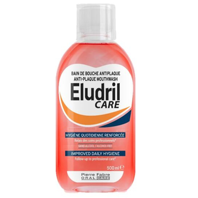 ELUDRIL CARE, burnos skalavimo skystis su antiseptinėmis medžiagomis, 500ml, 1 vnt. paveikslėlis