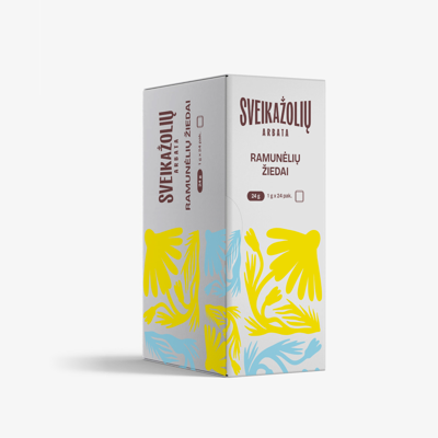 SVEIKAŽOLIŲ ARBATA RAMUNĖLĖS žolelių arbata, 1g, 24 vnt paveikslėlis