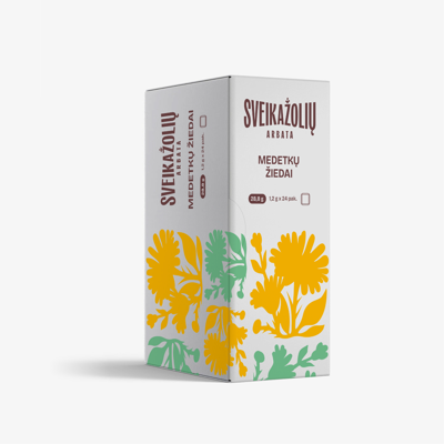 SVEIKAŽOLIŲ ARBATA MEDETKOS, žolelių arbata, 1,2g, 24 vnt paveikslėlis