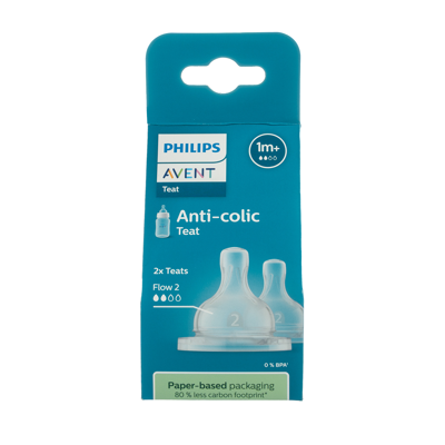 PHILIPS AVENT, silikoninis žindukas "Anti -colic" (2), nuo 1 mėn., SCY762/02, 2 vnt.  paveikslėlis