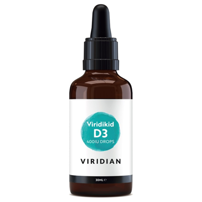 VIRIDIAN VIRIDKID VITAMIN D, skystas vitaminas D, 400IU, 30 ml paveikslėlis
