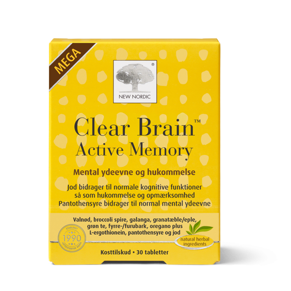 NEW NORDIC CLEAR BRAIN MEGA, 30 tablečių paveikslėlis