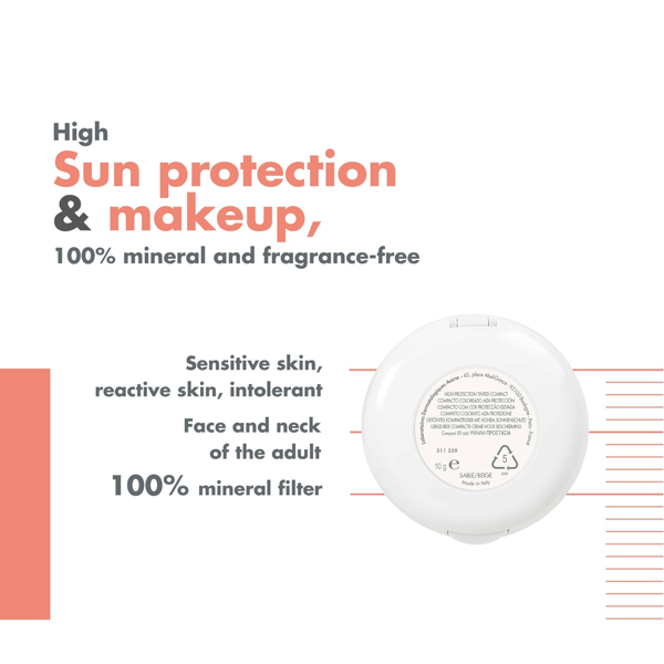 AVENE SUN kompaktinė pudra, atspalvis BEIGE, SPF50+, 10 g paveikslėlis