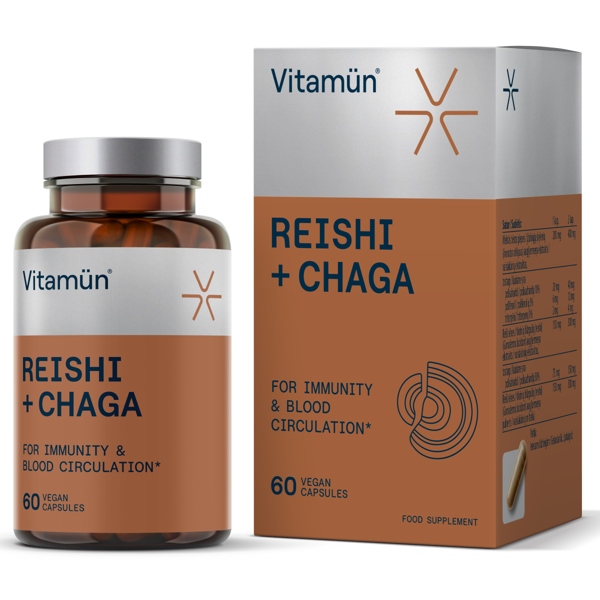 VITAMUN Reishi + Chaga, 60 kapsulių paveikslėlis
