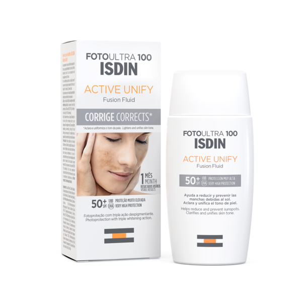 ISDIN FOTOULTRA 100, pigment. dėmes mažin.apsaug. emulsija veidui, 50ml paveikslėlis