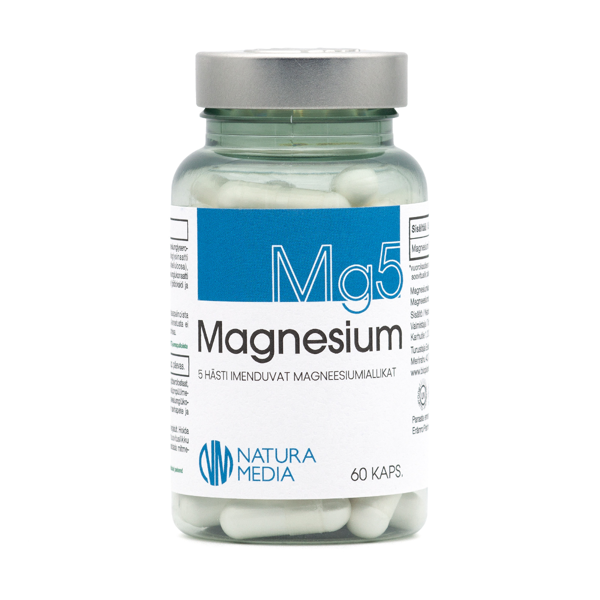 NATURA MEDIA, Mg5 Magnesium, 60 kapsulių paveikslėlis