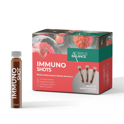 ACORUS BALANCE IMMUNO SHOTS, skystis, 25 ml, 14 vnt. paveikslėlis