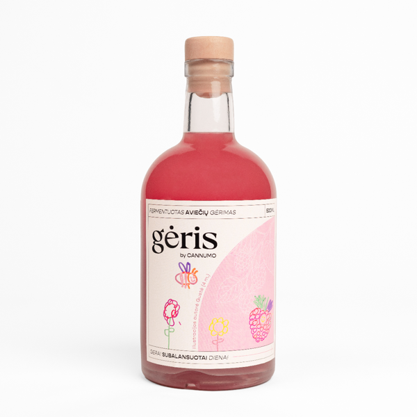 GĖRIS, fermentuotas aviečių gėrimas, 500 ml paveikslėlis