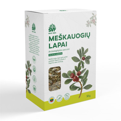 ACORUS MEŠKAUOGIŲ LAPAI, žolelių arbata, 50 g paveikslėlis