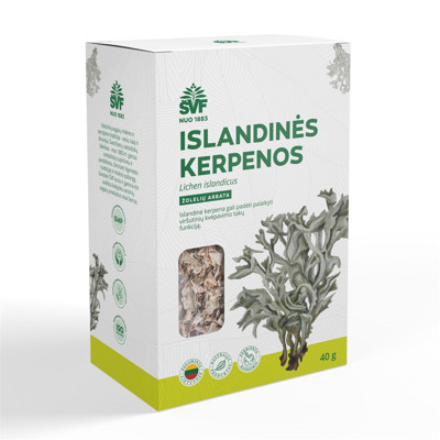 ACORUS ISLANDINĖS KERPENOS, žolelių arbata, 40 g paveikslėlis