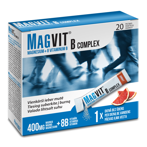 MAGVIT B COMPLEX, tirpios granulės burnoje, 20 vnt.  paveikslėlis