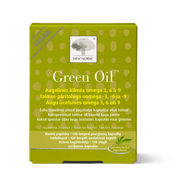 NEW NORDIC GREEN OIL, 120 kapsulių paveikslėlis