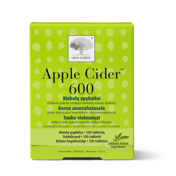 NEW NORDIC APPLE CIDER 600, 120 tablečių paveikslėlis