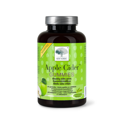 NEW NORDIC APPLE CIDER GUMMIES, 60 guminukų paveikslėlis
