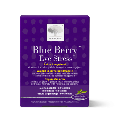 NEW NORDIC BLUE BERRY EYE STRESS, 60 tablečių paveikslėlis