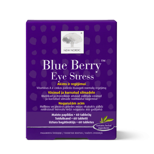 NEW NORDIC BLUE BERRY EYE STRESS, 60 tablečių paveikslėlis