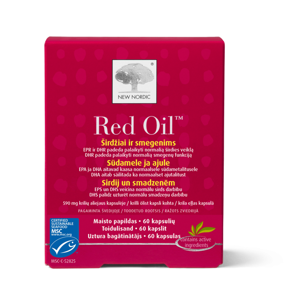 NEW NORDIC RED OIL, 60 kapsulių paveikslėlis