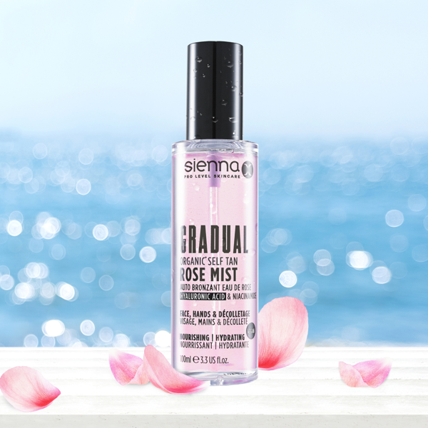 SIENNA X savaiminio įdegio rožių vandens dulksna GRADUAL, 100 ml