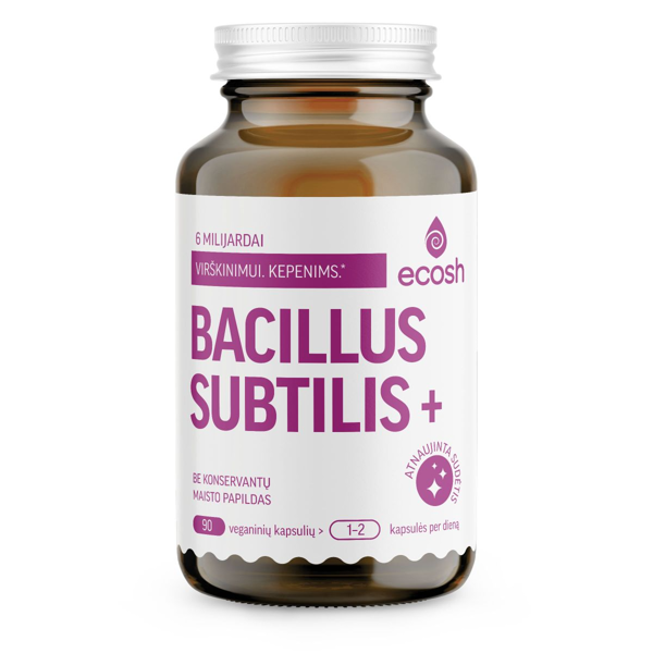 ECOSH BACILLUS SUBTILIS PLIUS, 90 kapsulių paveikslėlis