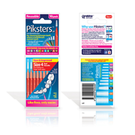 PIKSTERS, tarpdančių šepetėlių pakuotė, dydis 4, raudoni, 10 vnt. paveikslėlis