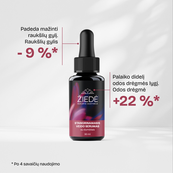 Žiedė stangrinamasis veido serumas su dumbliais, 30ml (Gintarinė vaistinė) paveikslėlis